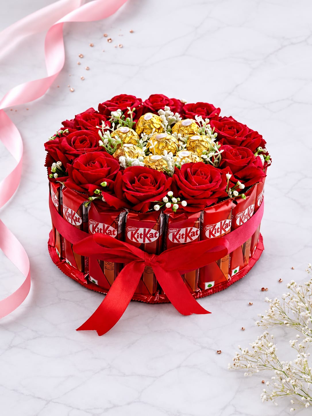 Red Rose and KitKat Birthday Gift
